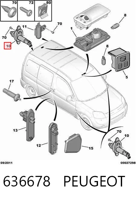 636678 Peugeot/Citroen Кінцевий вимикач