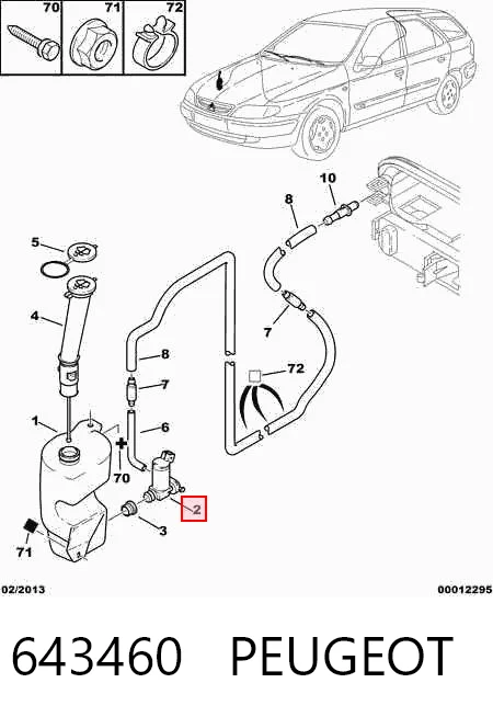 643460 Peugeot/Citroen Мотор омивача