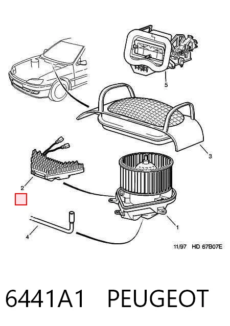 6441A1 Peugeot/Citroen Регулятор оборотів пічки