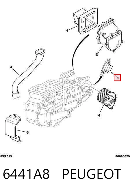 6441A8 Peugeot/Citroen Регулятор оборотів пічки