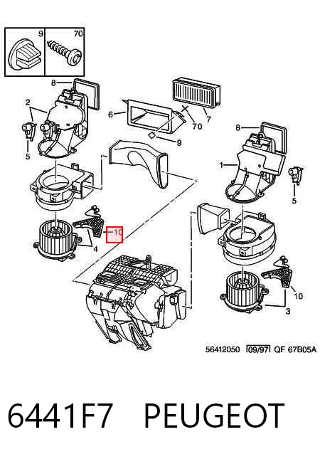 6441F7 Peugeot/Citroen Регулятор оборотів пічки