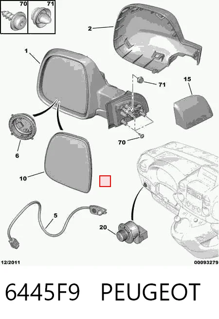 6445F9 Peugeot/Citroen Датчик температури навколишнього середовища