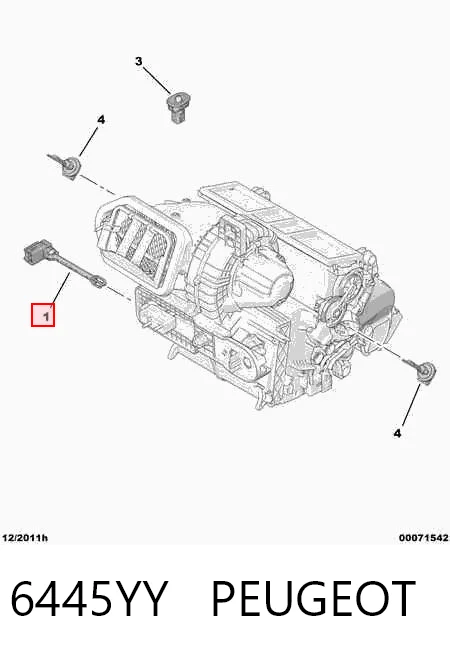 6445YY Peugeot/Citroen Датчик температури випарювача