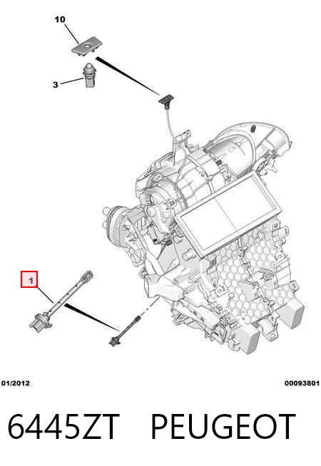 6445ZT Peugeot/Citroen Датчик температури салону