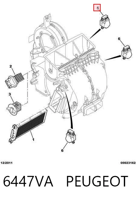 6447VA Peugeot/Citroen Мотор заслінки печі