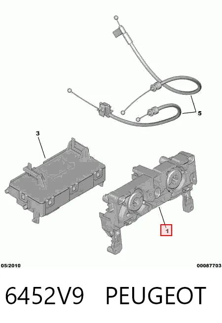 Механізм управління кондиціонером на Citroen C4 II B7