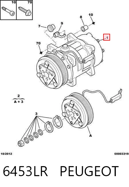 6453LR Peugeot/Citroen Компресор холодоагенту