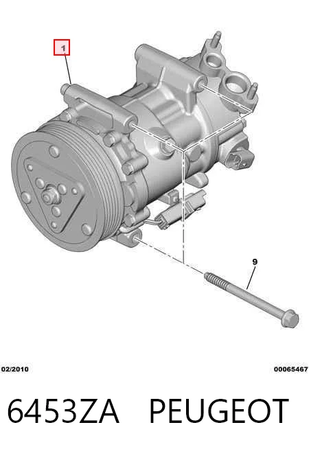 6453ZA Peugeot/Citroen Компресор холодоагенту
