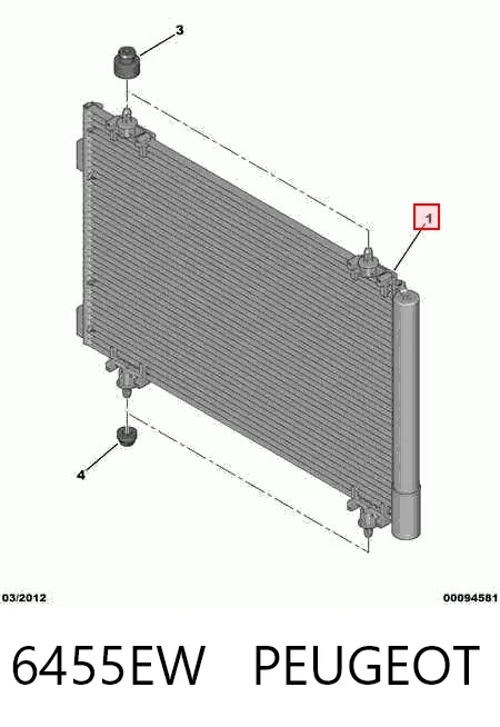 Радіатор кондиціонера AC554000P Polcar