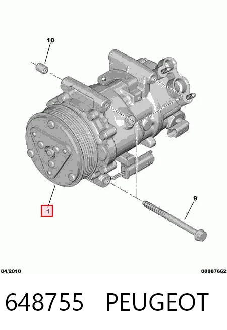 648755 Peugeot/Citroen Компресор холодоагенту