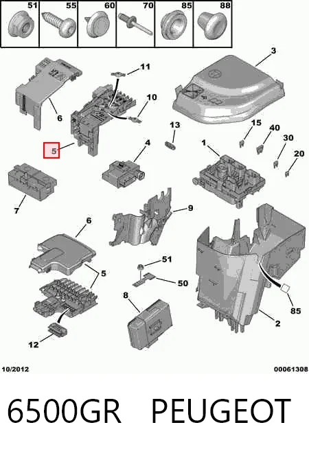 6500GR Peugeot/Citroen Реле запобіжників