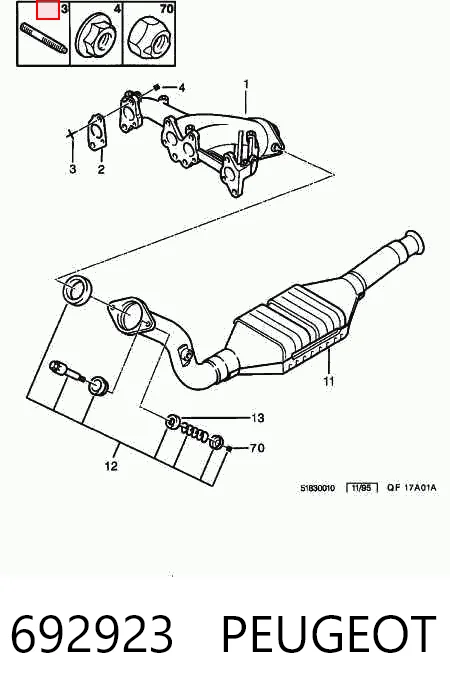 Купити 06507829AA Chrysler Шпилька випускного колектора