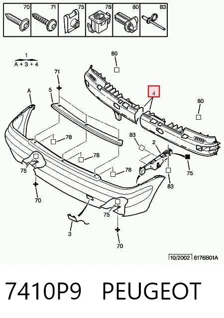 Буфер (бампер) задній на Citroen Xsara  N1