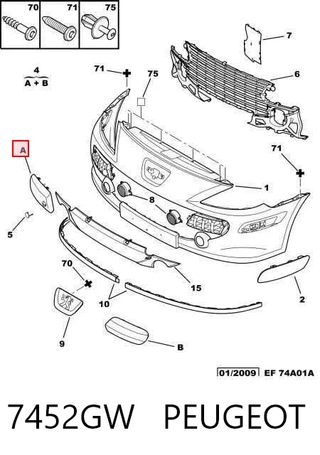 Накладка бампера переднього 5711079R Polcar