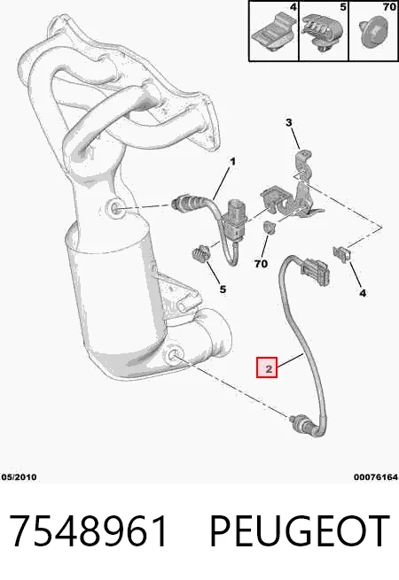 7548961 Peugeot/Citroen Лямбда зонд після каталізатора