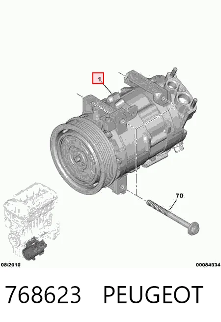 768623 Peugeot/Citroen Компресор холодоагенту
