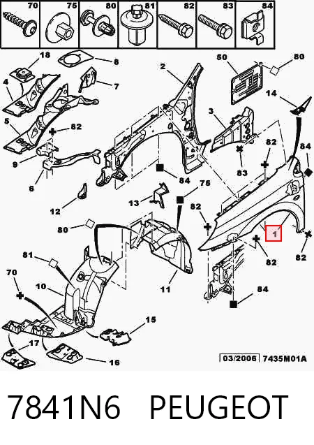 Переднє праве крило Citroen C5 I