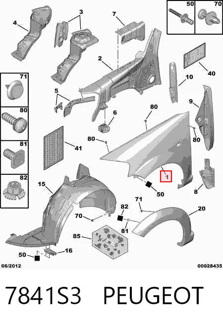 Крило переднє праве Citroen C3 I хетчбек (FC) (2002 - 2009) ціна, від 39.19 USD