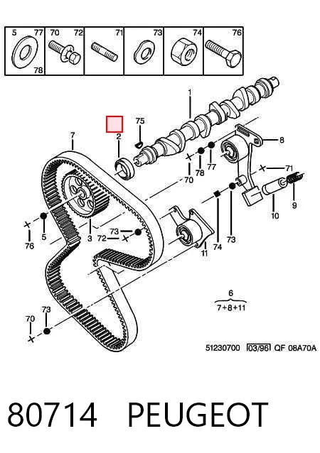 Сальник двигуна, распредвала на Ford Sierra II GBG, GB4