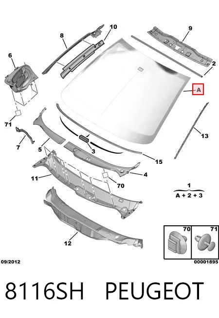 Скло лобове Peugeot 206 
