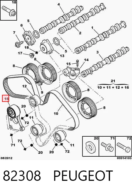 Купити Натягувач ременя ГРМ Renault Laguna I B56, 556