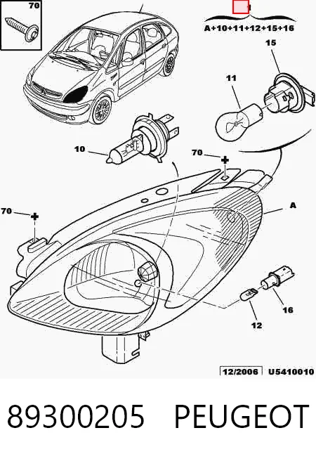  Фара ліва Citroen Xsara 