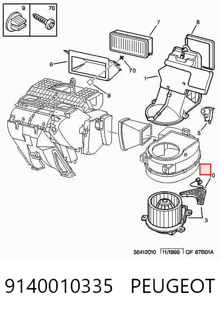 9140010335 Peugeot/Citroen Регулятор оборотів пічки
