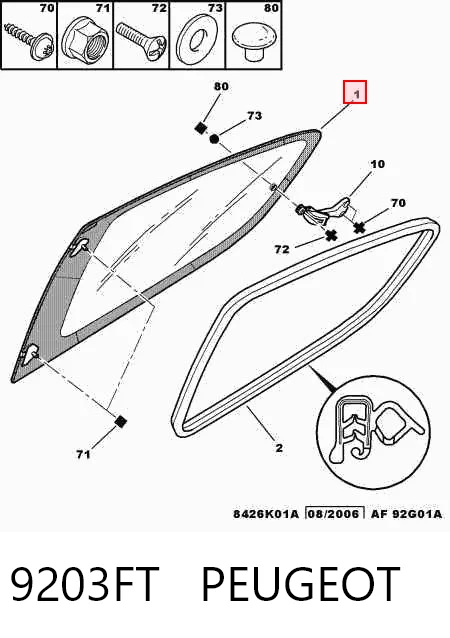 GS5413D305 XYG Скло задніх дверей, лівих