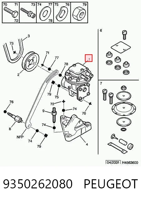 9350262080 Peugeot/Citroen Насос вакуумний