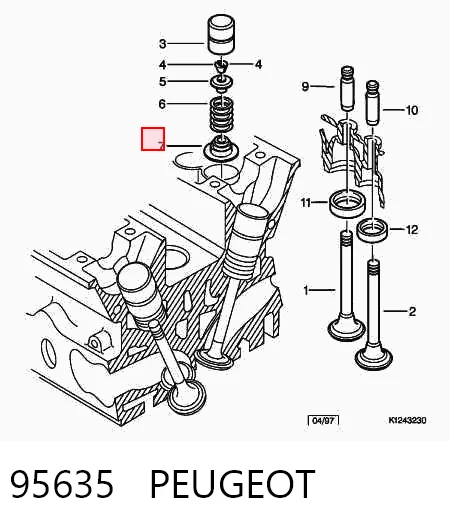 Сальник клапана (маслознімний), впуск/випуск Peugeot 306 хетчбек (7A) (1993 - 2001) ціна, від 3.52 USD