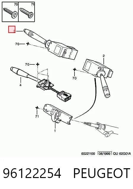 96122254 Peugeot/Citroen Перемикач підрульовий, лівий