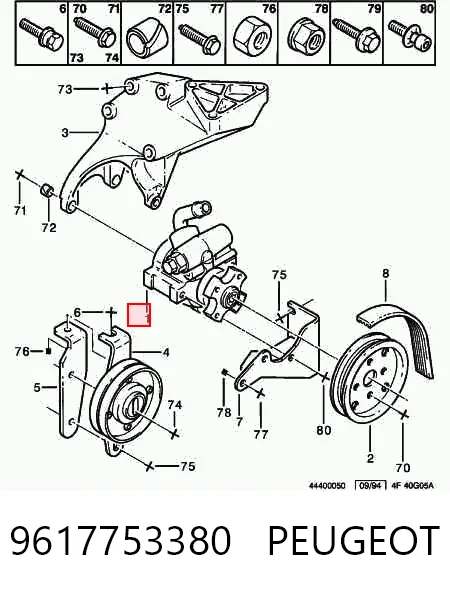 9617753380 Peugeot/Citroen Насос гідропідсилювача
