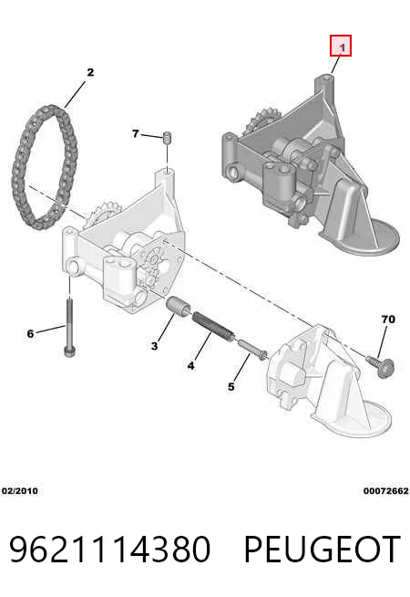 9621114380 Peugeot/Citroen Масляний насос двигуна