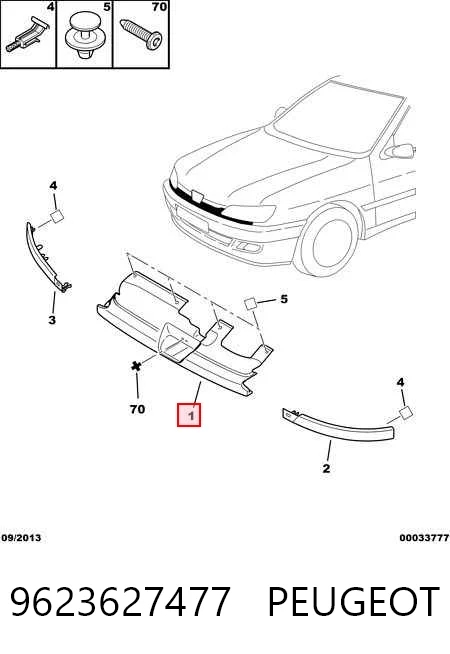 Облицювання радіатора Peugeot 306 хетчбек (7A) (1993 - 2001) ціна, від 16.49 USD