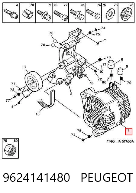 9624141480 Peugeot/Citroen Авто генератор