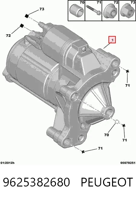 9625382680 Peugeot/Citroen Стартер двигуна