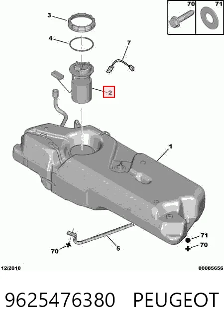 9625476380 Peugeot/Citroen Електробензонасос