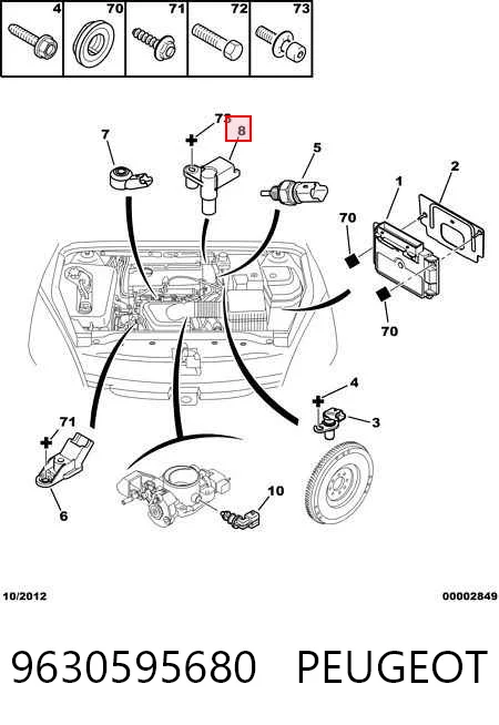 9630595680 Peugeot/Citroen Датчик розподільного вала