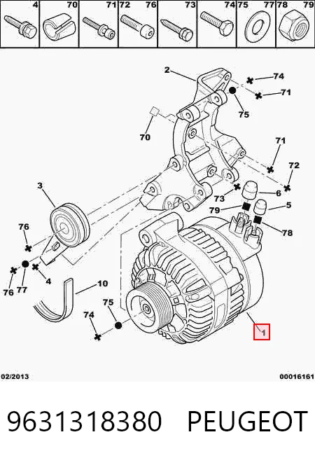 9631318380 Peugeot/Citroen Авто генератор