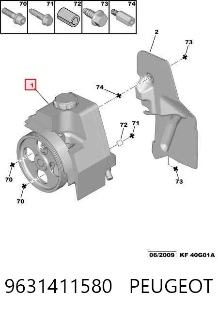 9631411580 Peugeot/Citroen Насос гідропідсилювача