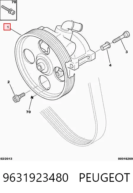 9631923480 Peugeot/Citroen Насос гідропідсилювача