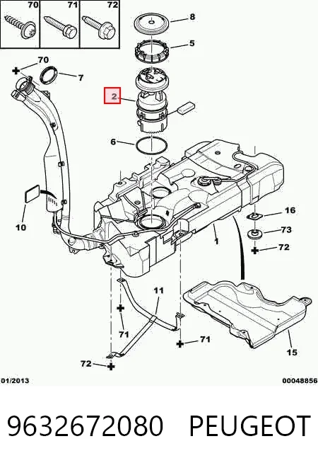 9632672080 Peugeot/Citroen Електробензонасос