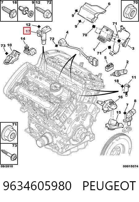 9634605980 Peugeot/Citroen Датчик розподільного вала