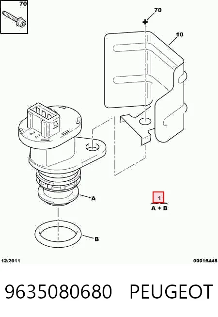 9635080680 Peugeot/Citroen Датчик швидкості спідометра
