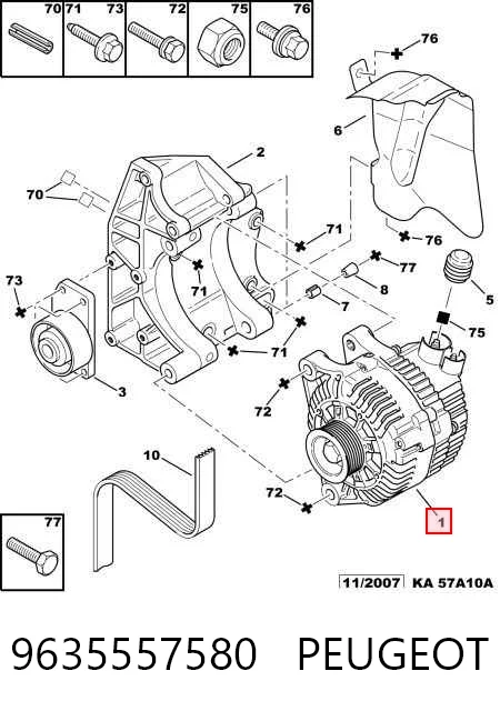 9635557580 Peugeot/Citroen Авто генератор