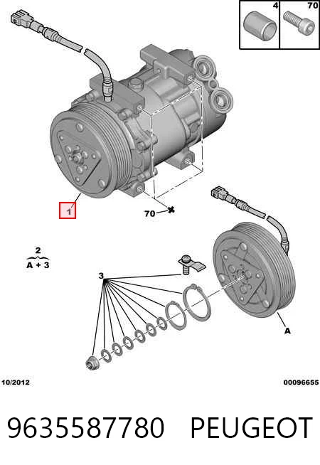 9635587780 Peugeot/Citroen Компресор холодоагенту