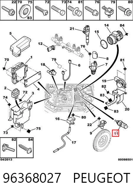 96368027 Peugeot/Citroen Покажчик температури охолоджуючої рідини