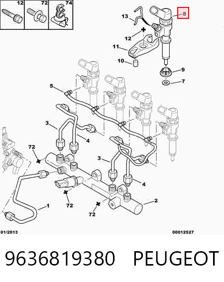 Форсунка інжектора Peugeot Partner I