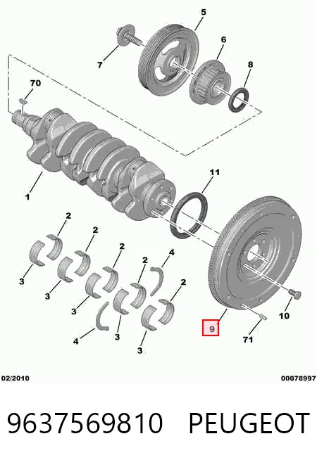Маховик двигуна VALEO 9637569810 ціна, від 15.64 USD