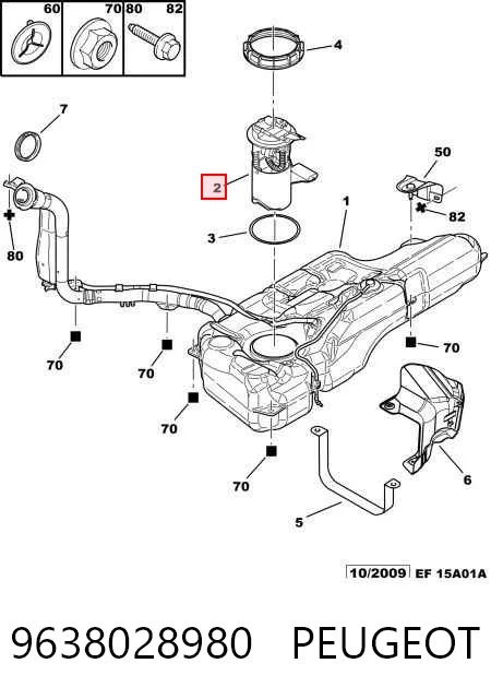 9638028980 Peugeot/Citroen Електробензонасос